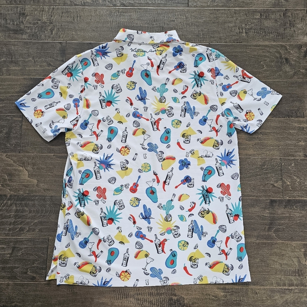 William Murray TnT Men's Festive Golf Polo Sz Large - Picture 8 of 9
